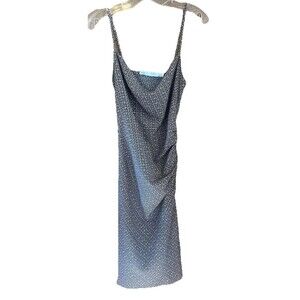 NWT - FREE PEOPLE X INTIMATELY Women's 'DAY TO NIGHT' Brown  Motif SLIPDRESS  S